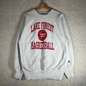 Vintage early 90s Champion reverse weave lake forest basketball crewneck